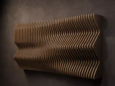 Parametric Wall Art - Set of 6 Low-poly 3D model