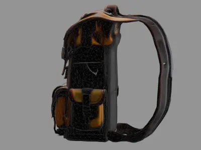 Stylized Backpack BP16 Low-poly 3D model