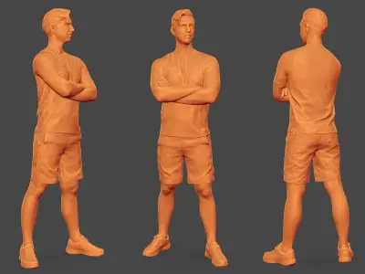 Stylized Man Character in sportswear 3D model