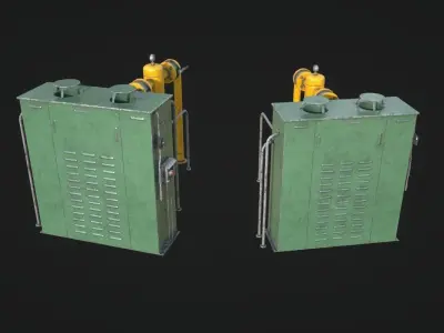 Industrial Tube Evaporator Low-poly 3D model