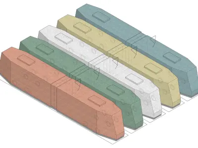 Simple Tram 3D model