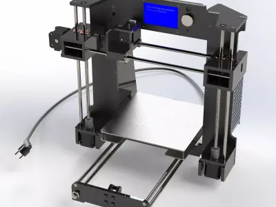 detailed 3D model of a 3D printer 3D model