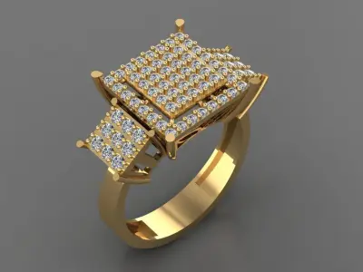 Wedding Engagement Ring 20 - Free 3D print model