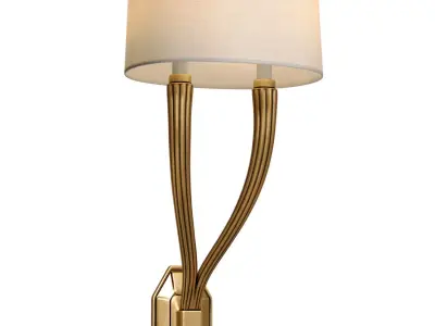 Ruhlmann Art Deco Double Copper Wall Sconce lamp 3D model