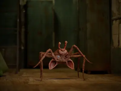 The Spider Cat game character for Horror games Low-poly 3D model