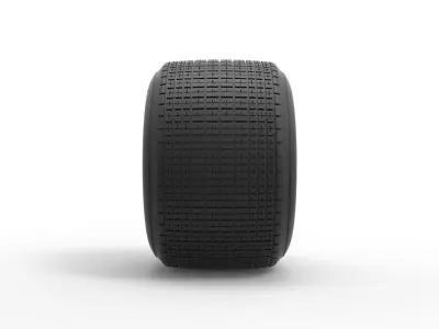 Dirt Sprint racing tire 11 Scale 1 to 25 3D print model