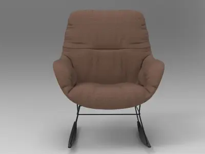 Ples Lounge Chair Low-poly 3D model