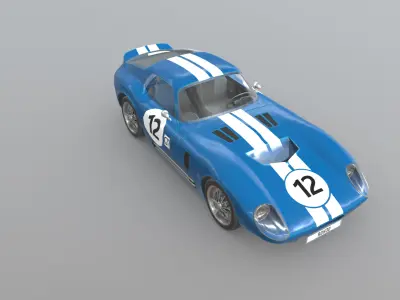 Shelby Cobra Daytona 1964 Low-poly 3D model