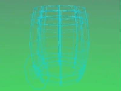 Empty Barrel Free low-poly 3D model