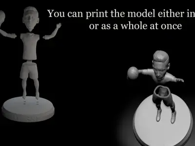 Lionel Messi with World Cup 3D print model 3D print model