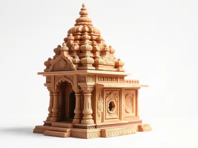 Intricate Temple Architectural Model Pack Low-poly 3D model