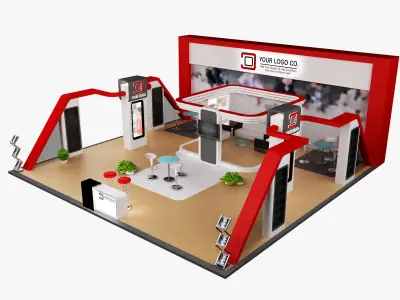 Booth Exhibition Stand a483  3D model