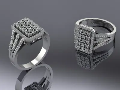 Jewelry Ring Gold 3D print model 54