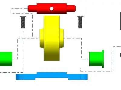 Belt Roller Assembly 3D print model