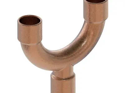 Premium Copper Pipe Fitting 3D print model
