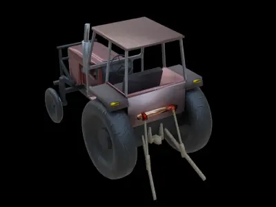 Tractor Low-poly 3D model