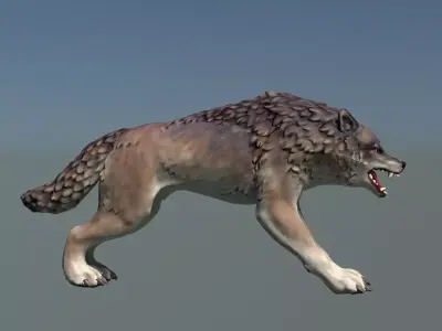 Wolf II Low Poly Low-poly 3D model