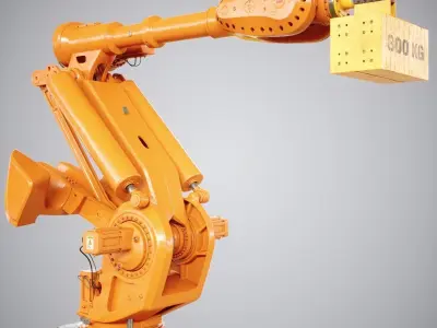 Industrial Robot Car Lift 3D model