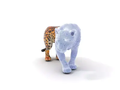 Spotted Leopard model pack Low-poly 3D model