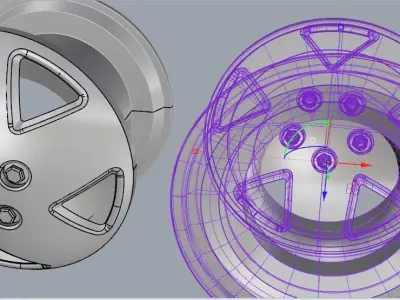 3D Rim Model Car Wheel  3D print model