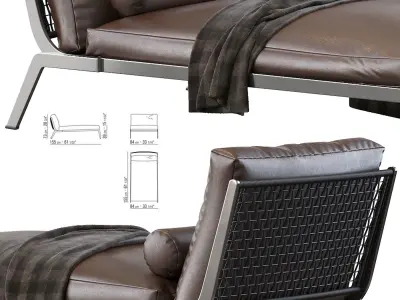 Chaiselongue Flexform Happy 3D model
