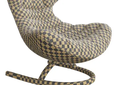 Vincent Leisure Chair With Foot Rest 3d model Low-poly 3D model