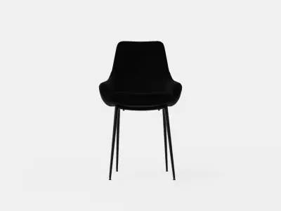 Alsarp Kitchen Chair Black Low-poly 3D model