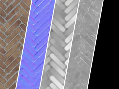 Pavement Materials 55- Stone Paving Sbsar Pbr 4k Seamless Texture