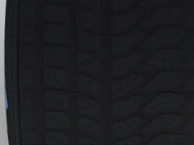 W06 Wet rear tyre Low-poly 3D model