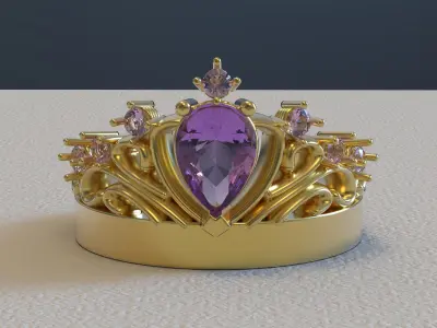 Princess Pear Ring  Women  Free 3D print model