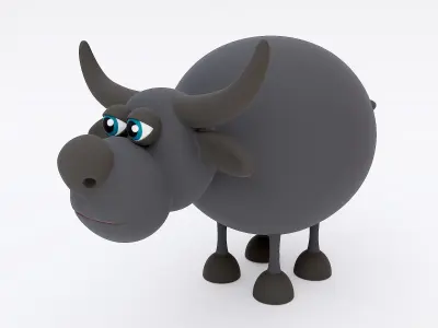 Buffalo cartoon 3dmodel 3D model