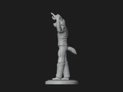 Husky Football Mascot 3D print model