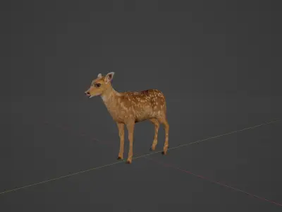 Deer Calf Fawn Animal Low-poly 3D model
