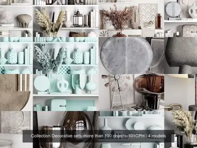 Collection Decorative sets-more than 100 objects-101CPH