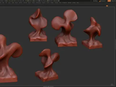 Modern Abstract Decorative sculpture 3d print model 3D print model 6