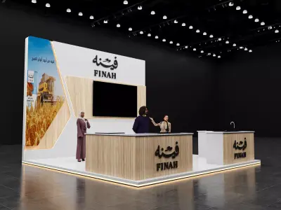 booth 6x6 open 3 side  3D model