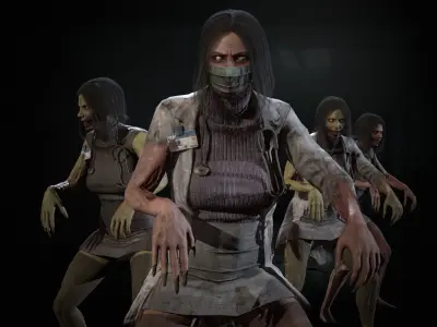 UrbanZombie8 for pack Low-poly 3D model