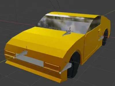 2 Cars race car Low-poly 3D model