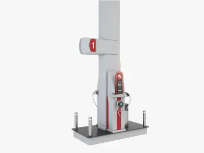 Hydrogen Gas Station 3D model