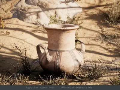 Egypt Pottery Pack Low-poly 3D model