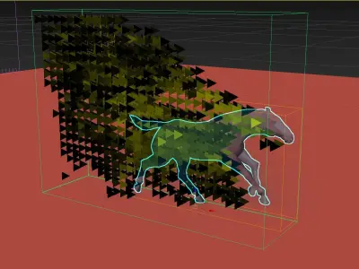 Running Horse in fire scene vray corona renderer ready 3D model