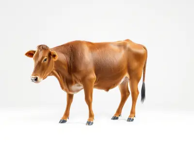 Brown Cow Detailed Model Pack Low-poly 3D model