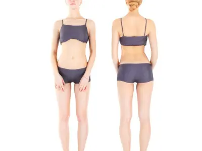 Female sport 08 Low-poly 3D model