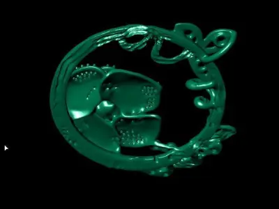 flower pendant 3D print model