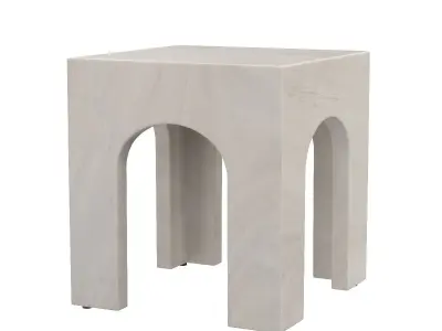 Fausto End Table Bleached Guanacaste 3D model