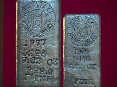  3D Silver Bars Antique Set Low-poly 3D model