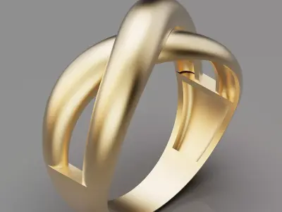 Lux ring silver gold jewelry printable 3D model 3D print model buy