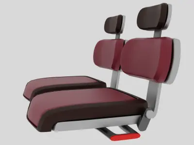 styled car seat 3D model