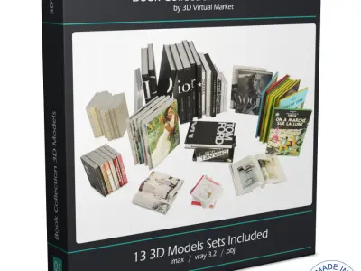 Books Collection 3D model