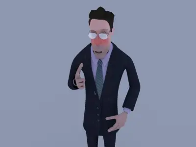 bob- rigged character- with texture Free 3D model